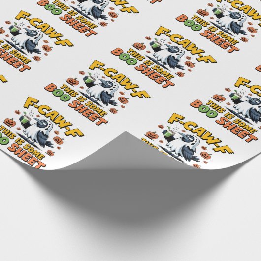 F-CAW-F Dit is een grappig boekenblad Spooky Cadeaupapier (Hoek)