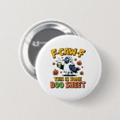 F-CAW-F Dit is een grappig boekenblad Spooky Ronde Button 5,7 Cm (Voorkant /achterkant)