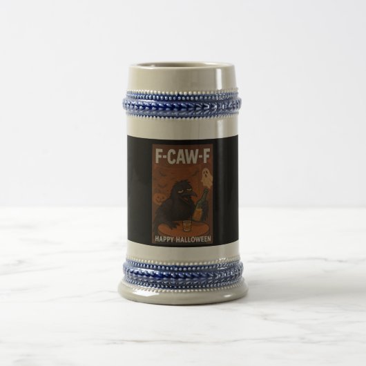 F-CAW-F Drink Raven Halloween Beer Mok Tankard (Center)