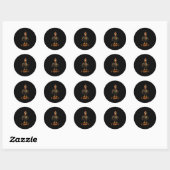 F-Caw-F Eenvoudig Schoon Ronde Sticker (Vel)