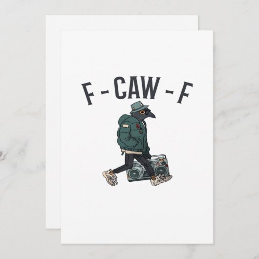 F Caw F Essential Basic Casual Style Feestdagenkaart (Voorkant / Achterkant)