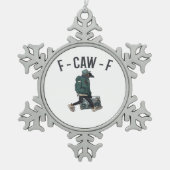 F Caw F Essential Basic Casual Style Tin Sneeuwvlok Ornament (Voorkant)