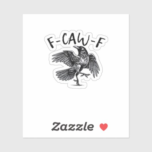 F Caw F Essential Classic Aesthetic Sticker (Vel)
