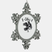 F Caw F Essential Classic Aesthetic Tin Sneeuwvlok Ornament (Links)