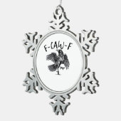 F Caw F Essential Classic Aesthetic Tin Sneeuwvlok Ornament (Rechts)