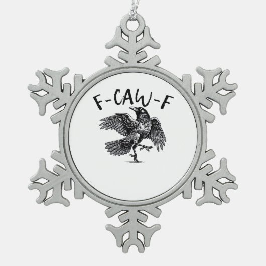 F Caw F Essential Classic Aesthetic Tin Sneeuwvlok Ornament (Voorkant)