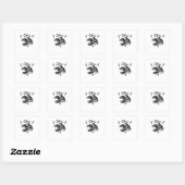 F Caw F Essential Classic Aesthetic Vierkante Sticker (Vel)