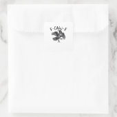 F Caw F Essential Classic Aesthetic Vierkante Sticker (Tas)
