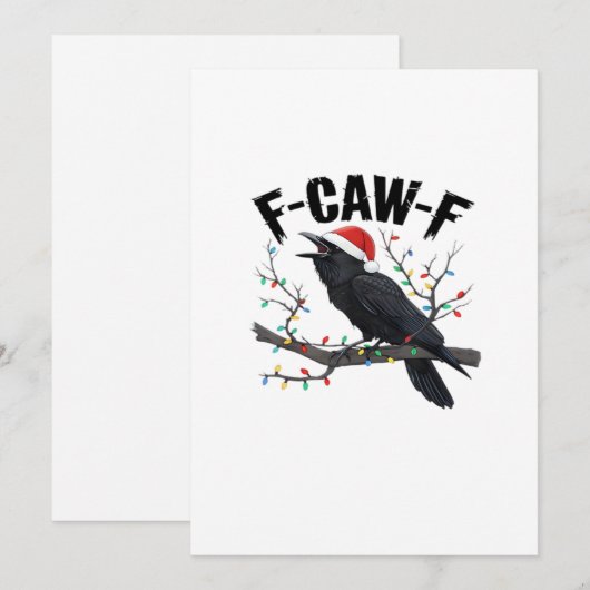 F Caw F Essential Creative Casual Style Feestdagenkaart (Voorkant / Achterkant)