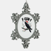 F Caw F Essential Creative Casual Style Tin Sneeuwvlok Ornament (Links)