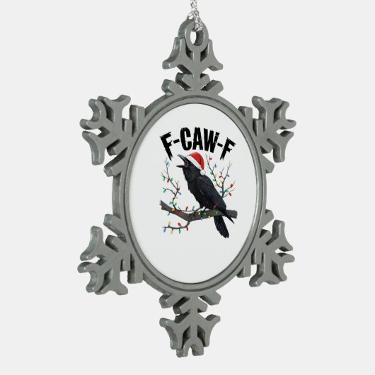 F Caw F Essential Creative Casual Style Tin Sneeuwvlok Ornament (Links)
