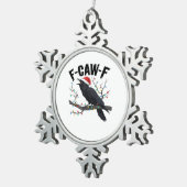 F Caw F Essential Creative Casual Style Tin Sneeuwvlok Ornament (Rechts)