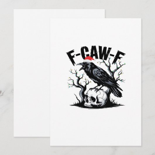 F-Caw-F Essential Funny Quote Feestdagenkaart (Voorkant / Achterkant)