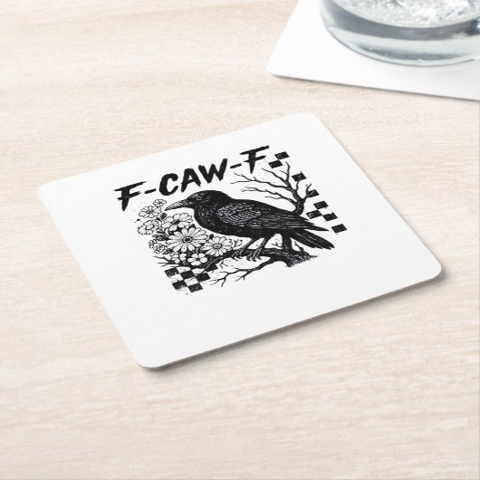 F Caw F Essential Funny Trendy Style Kartonnen Onderzetters (Schuin)