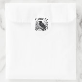 F Caw F Essential Funny Trendy Style Ronde Sticker (Tas)