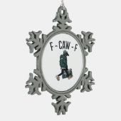 F Caw F Essentiële Basis Casual Stijl Tin Sneeuwvlok Ornament (Links)