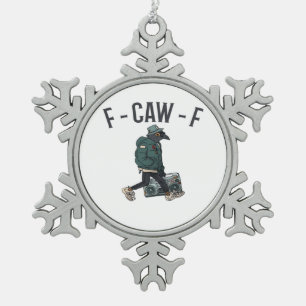 F Caw F Essentiële Basis Casual Stijl Tin Sneeuwvlok Ornament