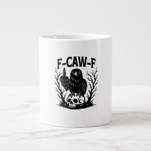 F Caw F Essentiële Coole Unieke Stijl Grote Koffiekop (Voorkant)