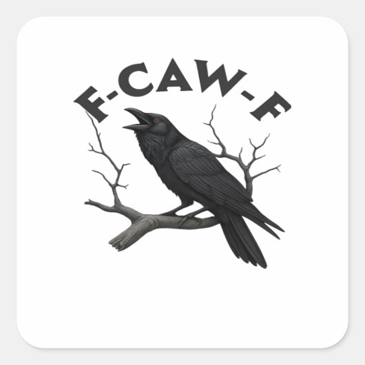 F Caw F Essentiële Creatieve Esthetiek Vierkante Sticker (Voorkant)