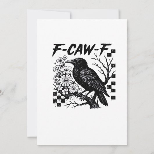 F Caw F Essentiële Grappige Modieuze Stijl Feestdagenkaart (Voorkant)