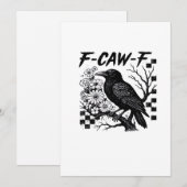 F Caw F Essentiële Grappige Modieuze Stijl Feestdagenkaart (Voorkant / Achterkant)