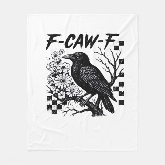 F Caw F Essentiële Grappige Modieuze Stijl Fleece Deken (Voorkant)