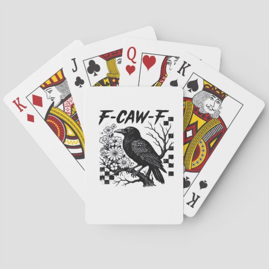 F Caw F Essentiële Grappige Modieuze Stijl Pokerkaarten (Achterkant)