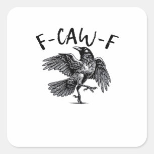 F Caw F Essentiële Klassieke Esthetiek Vierkante Sticker
