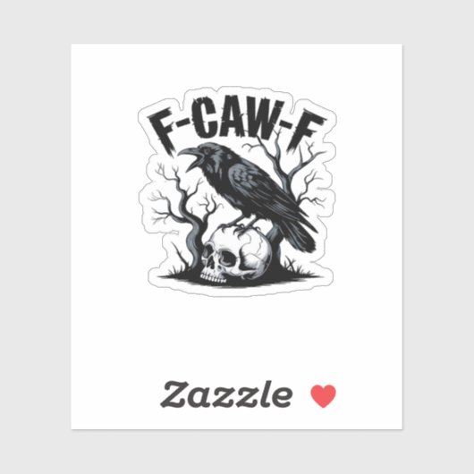 F Caw F Essentiële Minimaal Schone Ontwerp Sticker (Vel)