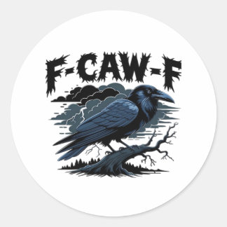 F-Caw-F Essentiële Retro Klassieker Ronde Sticker