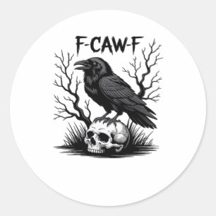 F Caw F Essentiële Vintage Coole Look Ronde Sticker
