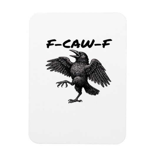 F Caw F Essentiële Vintage Grafische Look Magneet (Verticaal)