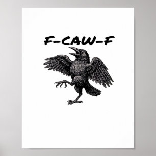 F Caw F Essentiële Vintage Grafische Look Poster