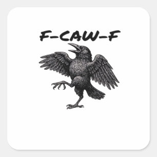 F Caw F Essentiële Vintage Grafische Look Vierkante Sticker