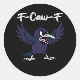 F-Caw-F Esthetische Grafiek Ronde Sticker