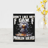 F Caw F Funny Angry Chicken Don't Like Me Problem  Kaart (Gele Bloem)