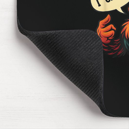 F Caw F Funny Angry Rooster Graphic Retro Style Muismat (Hoek)