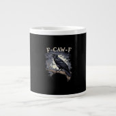 F Caw F Funny Bird Crow Creative Casual Design Grote Koffiekop (Voorkant)