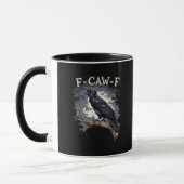 F Caw F Funny Bird Crow Creative Casual Design Mok (Links)