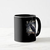 F Caw F Funny Bird Crow Creative Casual Design Mok (Voorkant rechts)