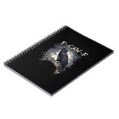 F Caw F Funny Bird Crow Creative Casual Design Notitieboek (Linkerzijde)