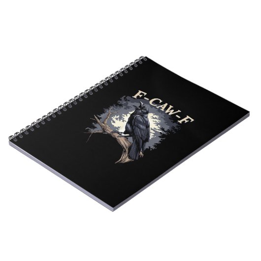 F Caw F Funny Bird Crow Creative Casual Design Notitieboek (Linkerzijde)