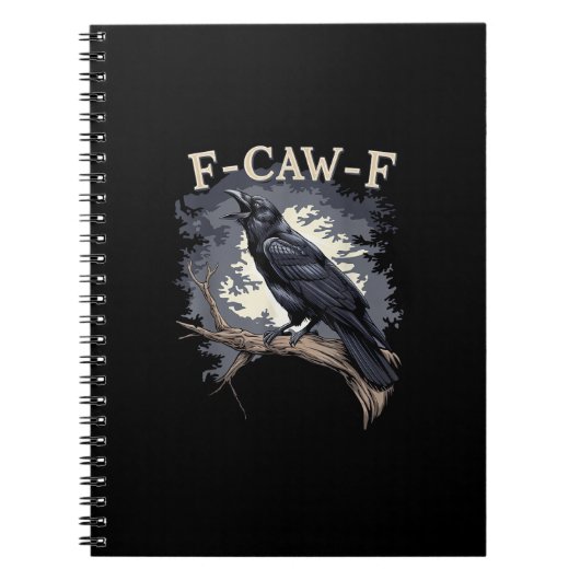 F Caw F Funny Bird Crow Creative Casual Design Notitieboek (Voorkant)