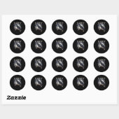 F Caw F Funny Bird Crow Creative Casual Design Ronde Sticker (Vel)