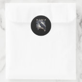 F Caw F Funny Bird Crow Creative Casual Design Ronde Sticker (Tas)