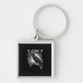 F Caw F Funny Bird Crow Creative Casual Design Sleutelhanger (Voorkant)