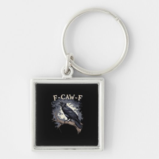 F Caw F Funny Bird Crow Creative Casual Design Sleutelhanger (Voorkant)