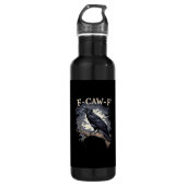 F Caw F Funny Bird Crow Creative Casual Design Waterfles (Voorkant)