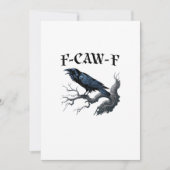 F-Caw-F Funny Bird Crow Feestdagenkaart (Voorkant)