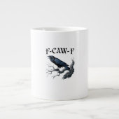 F-Caw-F Funny Bird Crow Grote Koffiekop (Voorkant)